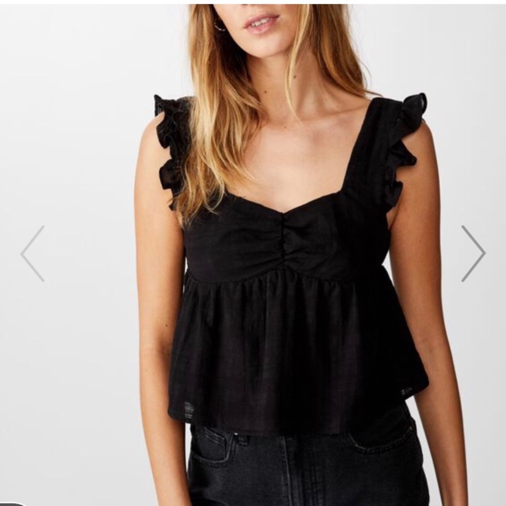 Babydoll frill sleeve top